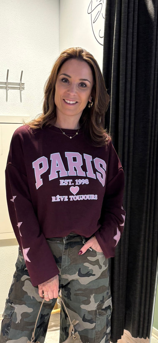Sweat shirt Paris Plum