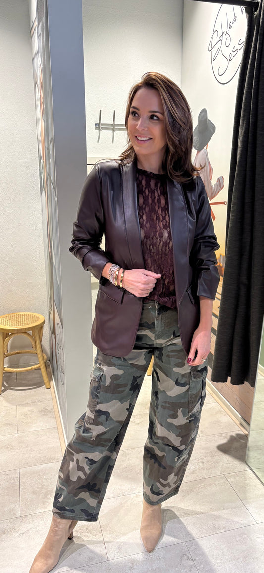 Boyfriend blazer Florence aubergine