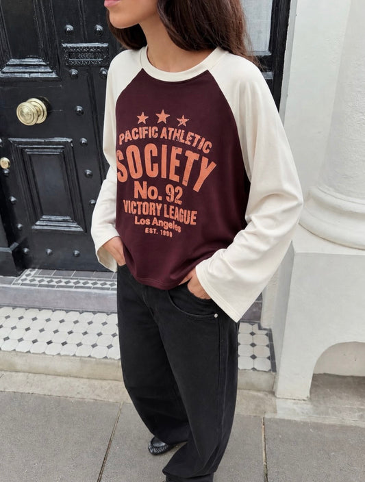 Sweat shirt Society burgundy