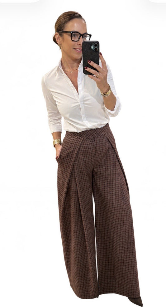 Wrap pants ruit bordeaux